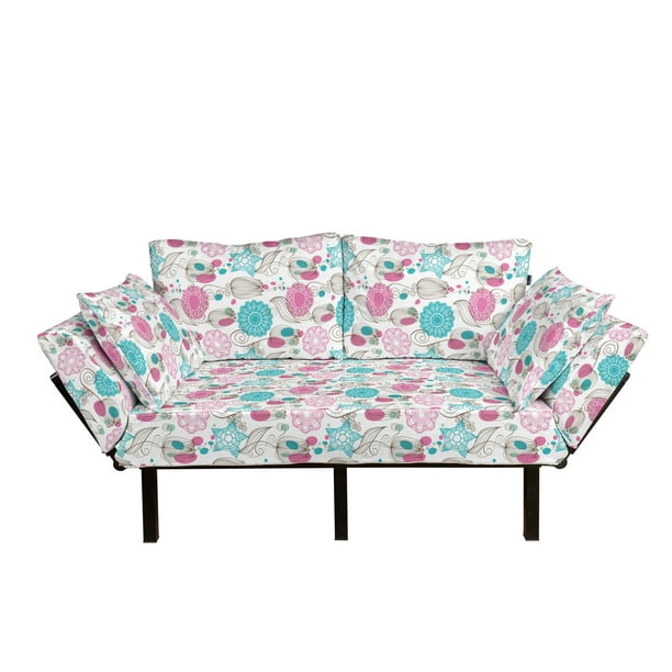 Romantic Spring Nature Pattern with Roses and Forget Me Not Flowers Style Ambesonne Floral Futon Couch Daybed with Metal Frame Upholstered Sofa for Living Dorm Loveseat Multicolor Romantic Spring Nature Pattern with Roses and Forget Me Not Flowers Style Ambesonne Floral Futon Couch Daybed with Metal Frame Upholstered Sofa for Living Dorm Loveseat Multicolor